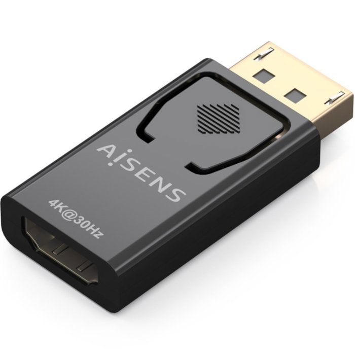 Aisens Conversor DisplayPort Macho a HDMI Hembra 4K@30Hz A125-0949 Negro